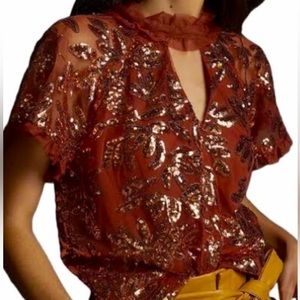 Cut Out Sequin Blouse from Anthropologie